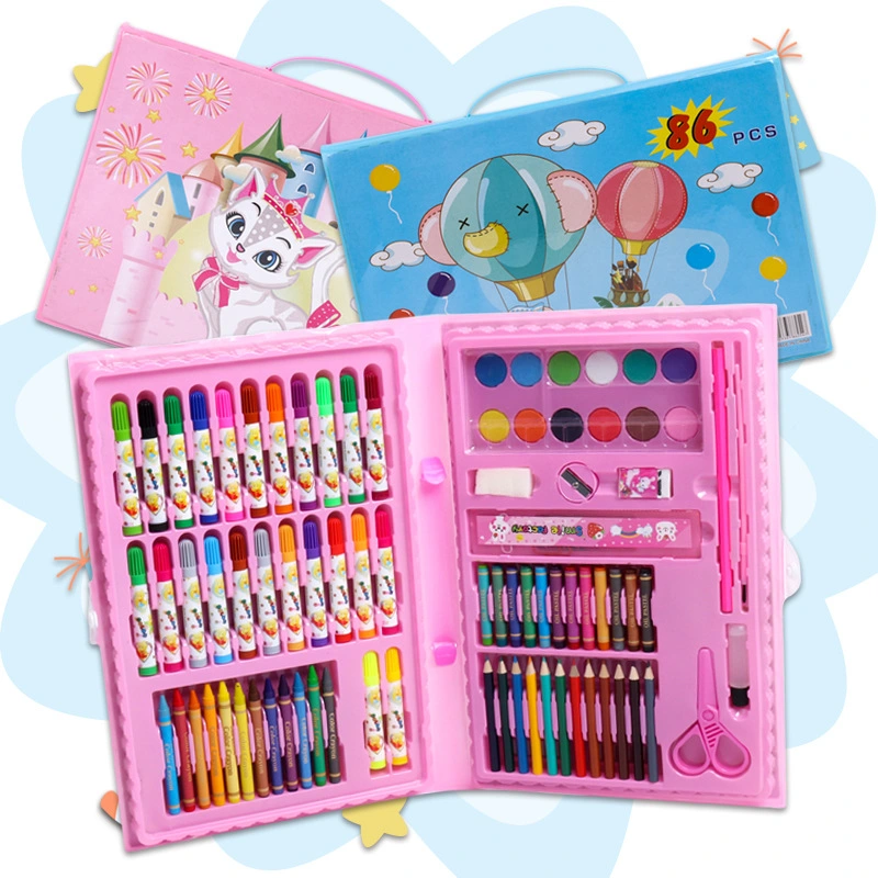 86 PCS Crayon Water Pen Children School Stationery Set for Kids