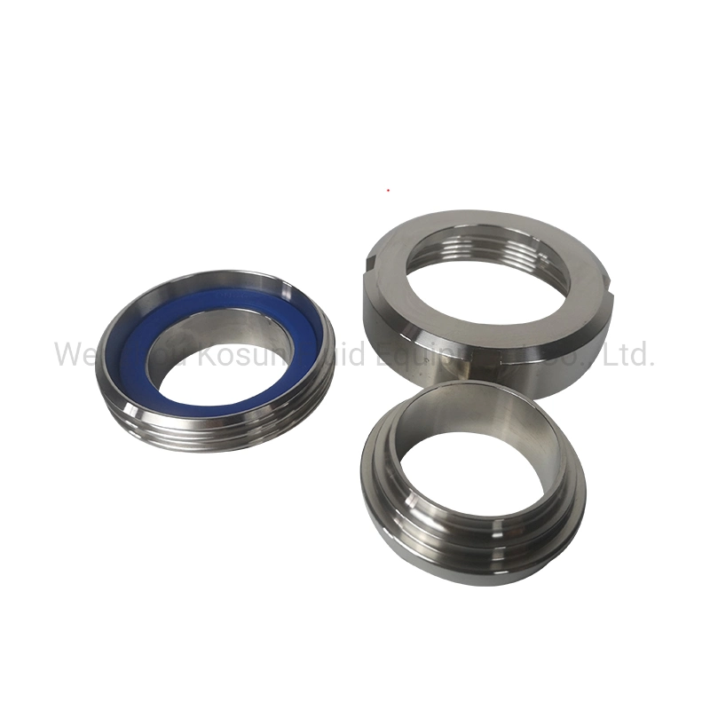 Hygienic Sanitary Screw Thread SMS Rjt Idf ISO DIN 11851 Round Slotted Nut Weld Male Part Liner 304 316 Ss Stainless Steel Union