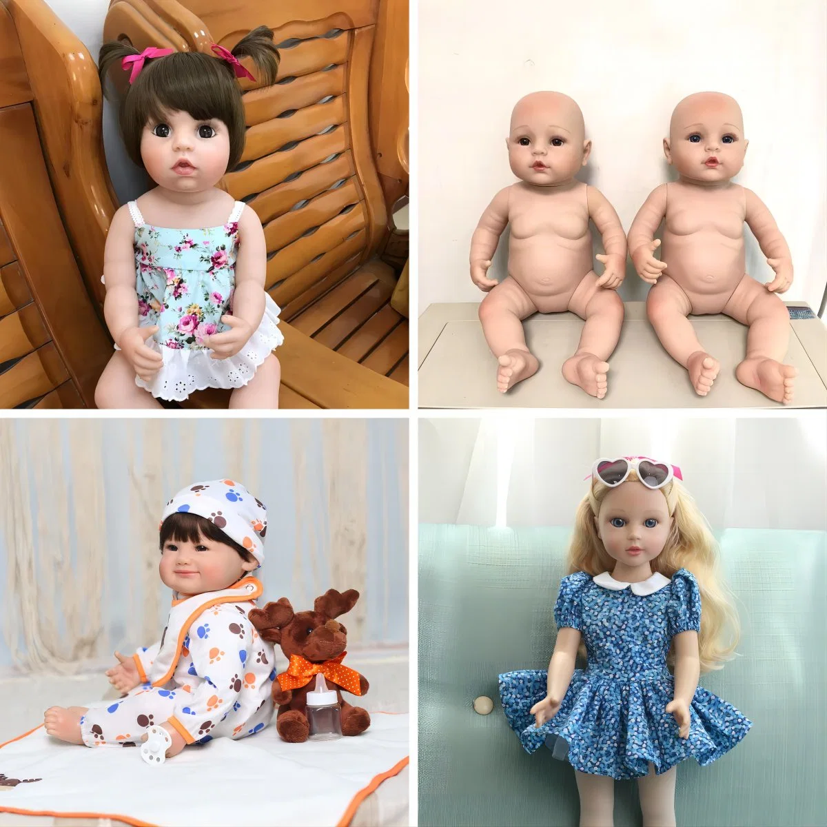 OEM personalizados de fábrica renasce Silicone Bonecas bebê vinil de plástico macio Preço boneca recém-nascidos Custom 18 Polegadas brinquedo boneca rapariga americana fabricante de boneca na China