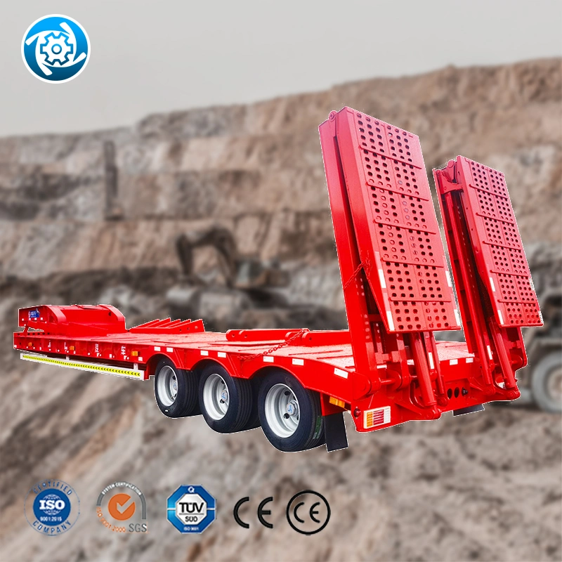 Honest Factory 150ton 20FT 17m 3 Lines 8 Axles Carbon Steel Landing Gear Semi Trailer for Professional Small Frame Tandem Utility Transportation 5% off