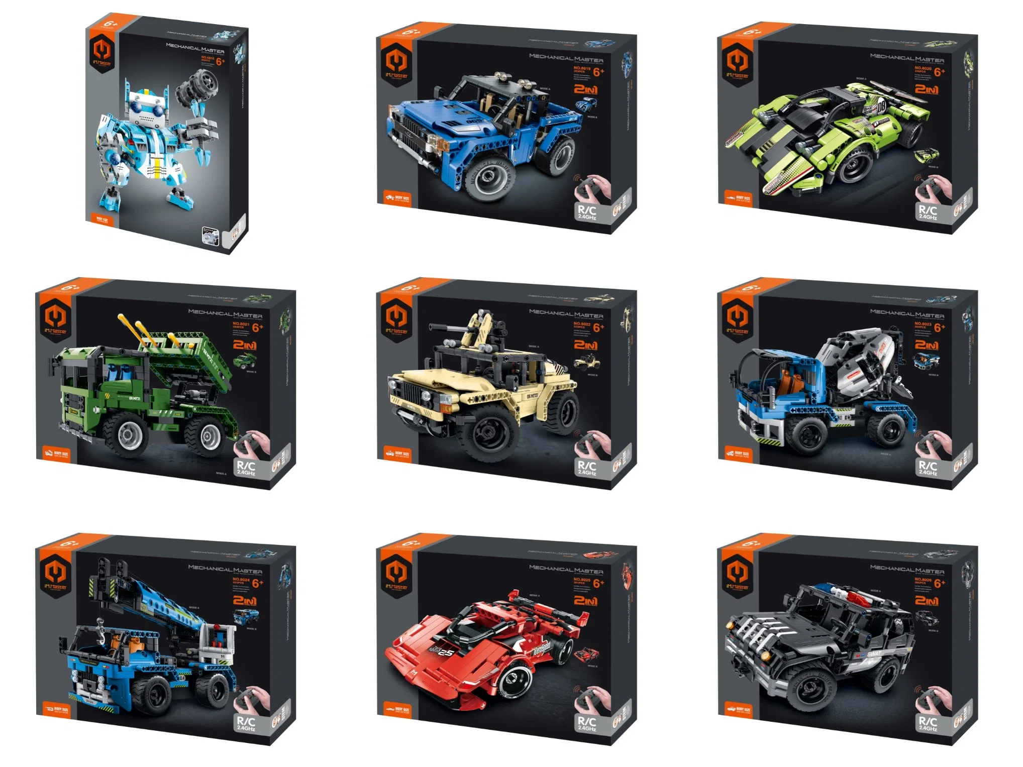 3 in 1 4 Channel Remote Control APP Programming (Bluetooth) Robot Building Block Stunt Car 398PCS No Include Battery