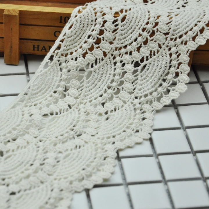 Fashion Wavy Lace Designs Scalloped Cotton Lace Accessories Factory