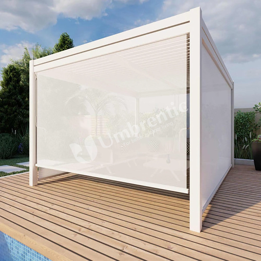 Automatic Zip Screen Waterproof Fabric for Aluminum Remote Controlled Pergola