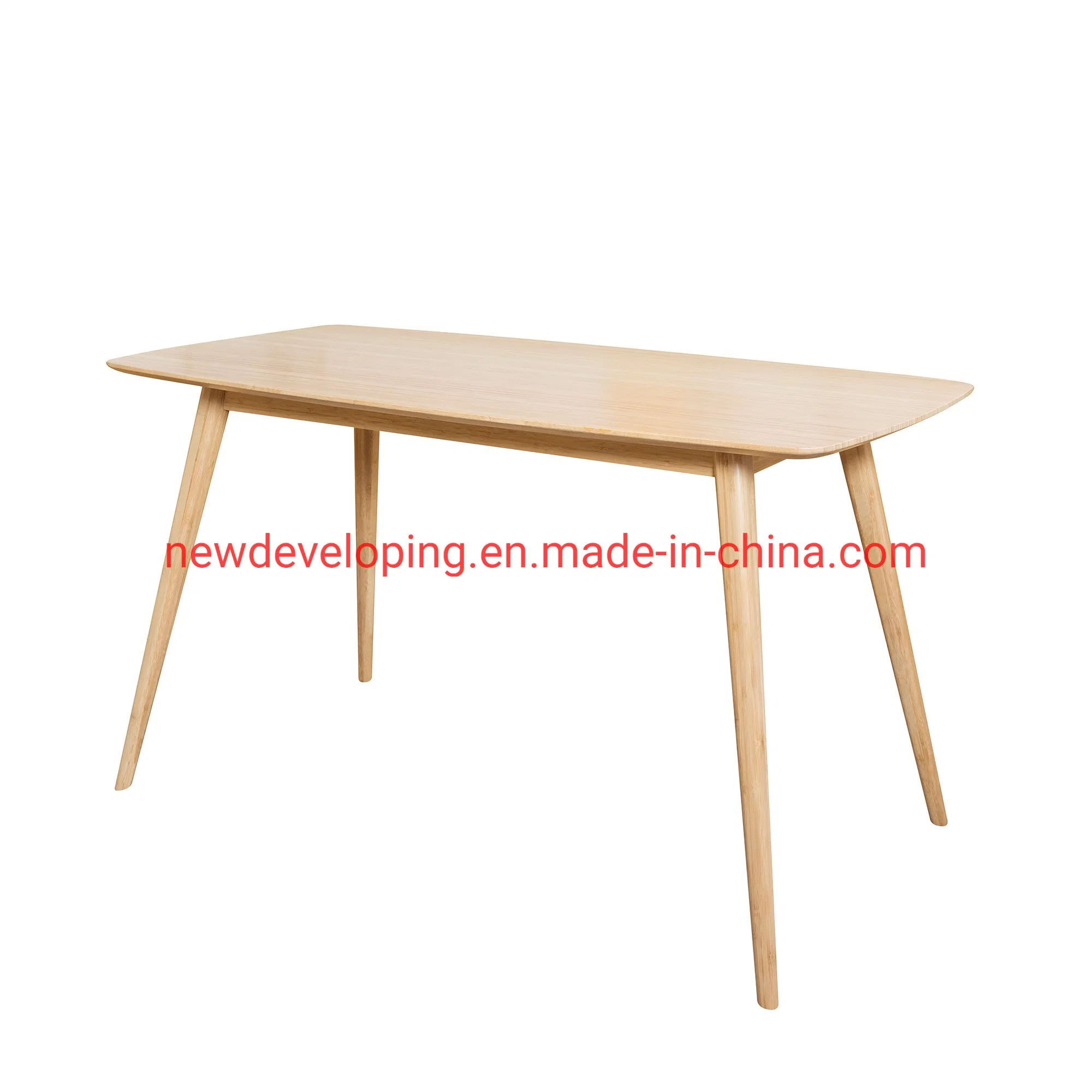 Wood Dining Table Long White Room Bamboo Panel New Design Furniture Modern Restaurant Dining Set Dining Tables for Sale