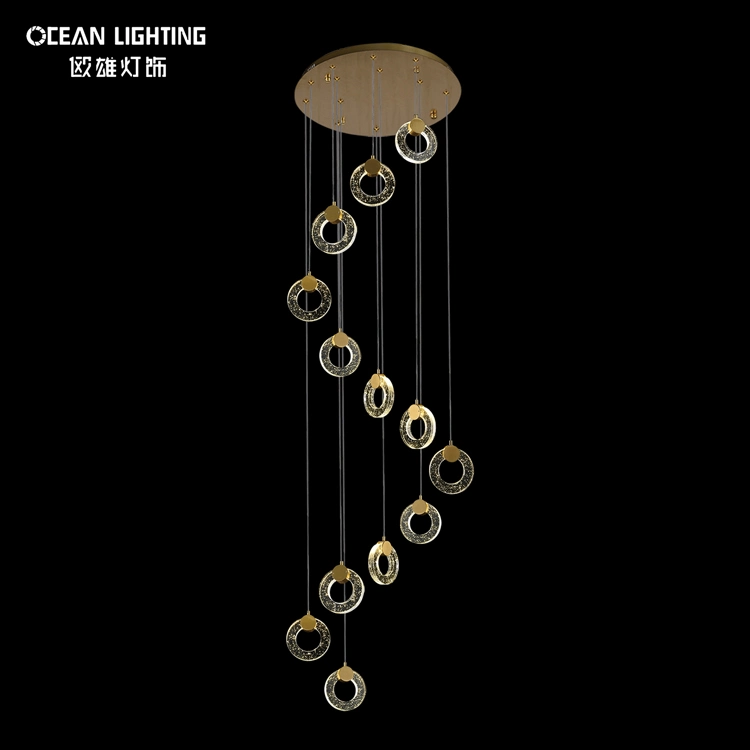 Interior Design Modern Circle Bubble Crysal Lamp LED Pendant Lighting Om8201006-6heads