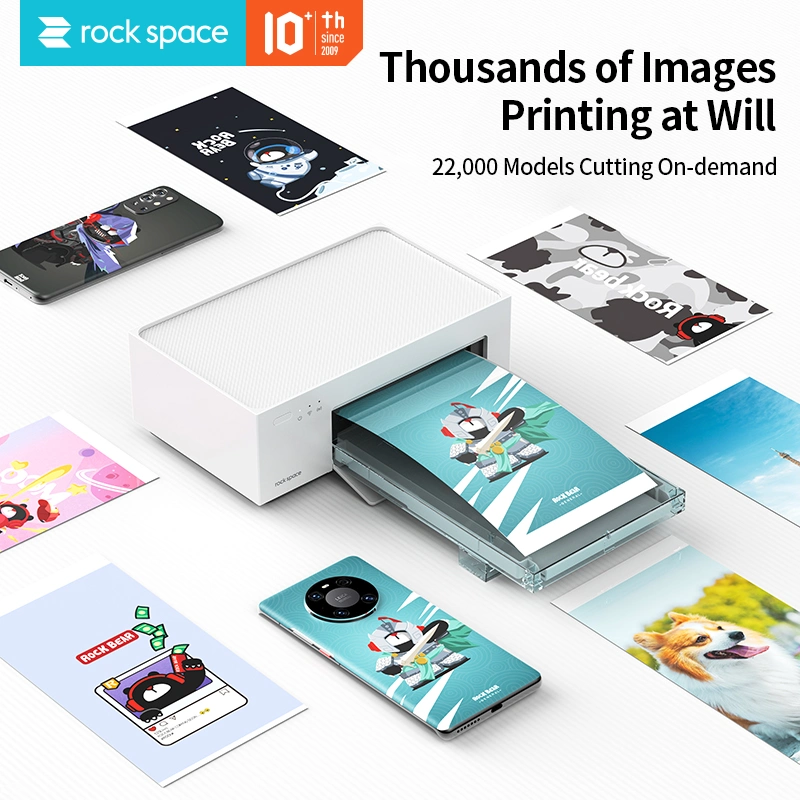 Rock Space Printer Portable Instant Printer Dye Sublimation WiFi Picture Phone Skin Printer