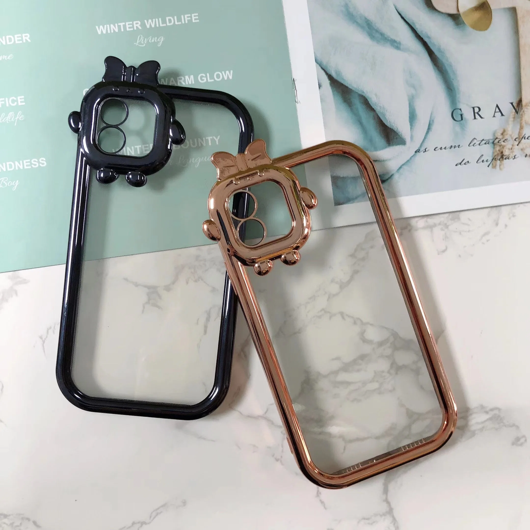 Little Monster Plated Transparent Phone Case for Xiaomi Mi 11/12X/11 PRO/12s/10s