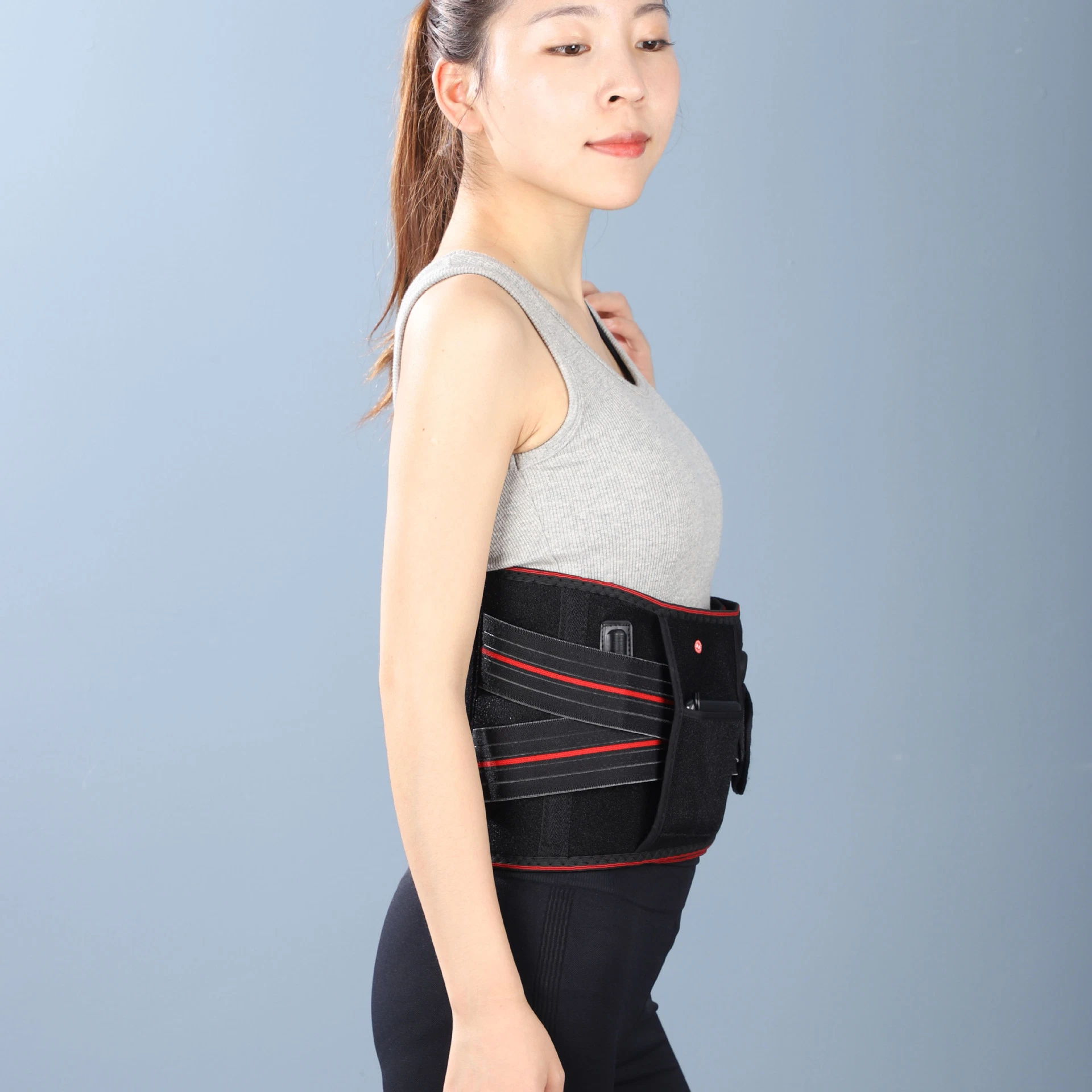 Wholesale/Supplier Medical Adjustable Heating Lumbar Brace Massager Electrotherapy Waist Support