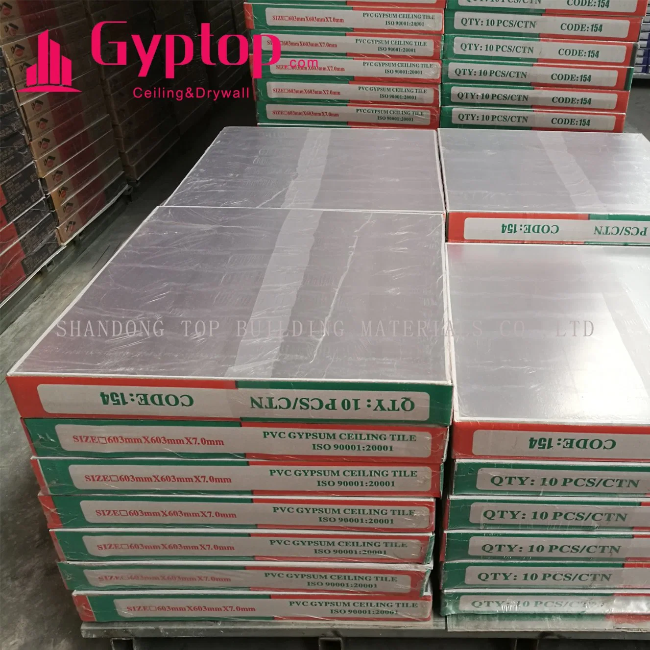 631# Gypsum Ceiling Tile/ PVC Faced Ceiling Board/Plasterboard Ceiling 2FT