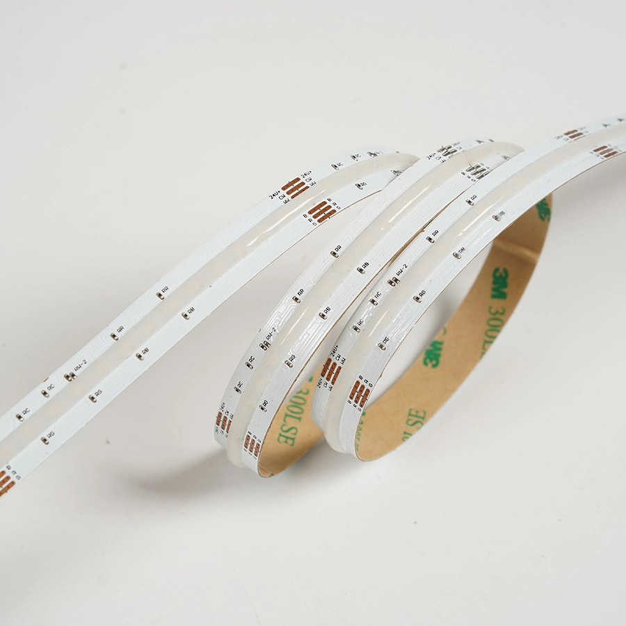 Manufacturer Supplier 840Leds/m PCB Width 12MM RGBCW Connector Ra90 Cob Led Strip Light