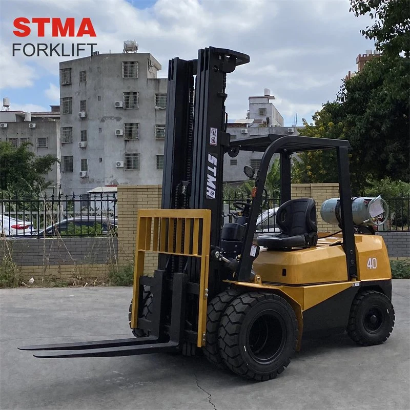 Stma 4t 4 Ton 4 Tonnes Propane Forklift Gas with 6000mm Triplex Mast and Side Shifter