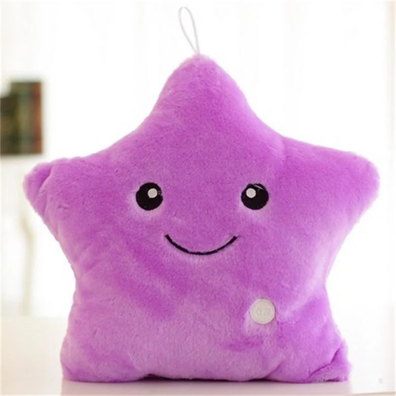 Creative colorido Five-Pointed Dropshipping luminosa estrella almohada juguete de peluche de San Valentín regalo niña