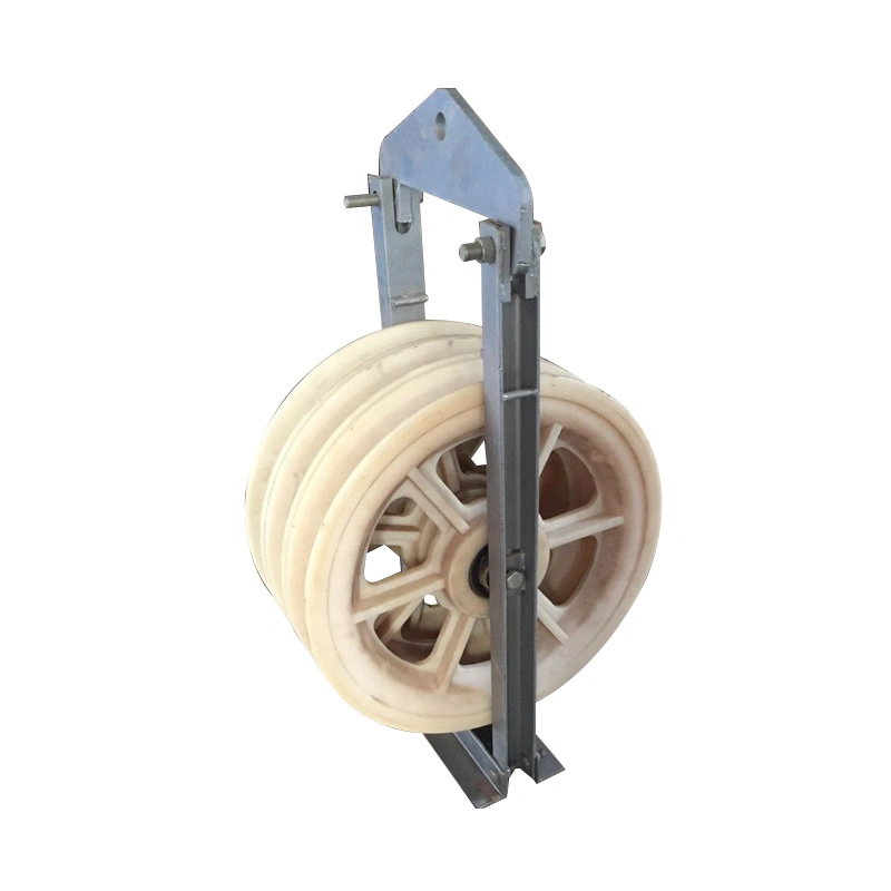 Hoisting Pulley Block Cable Pulling Roller Nylon Aluminum Wheel Cable Roller