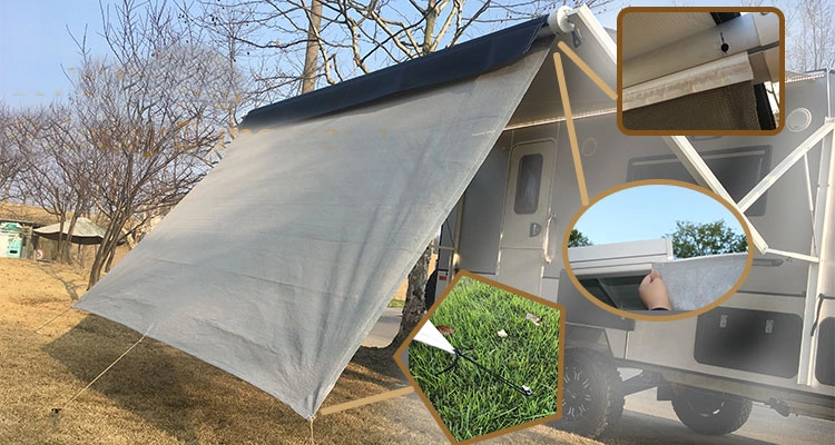 RV Panel Kit Sunblock Awning Privacy Screen Sunshade Drop 10 X 18FT