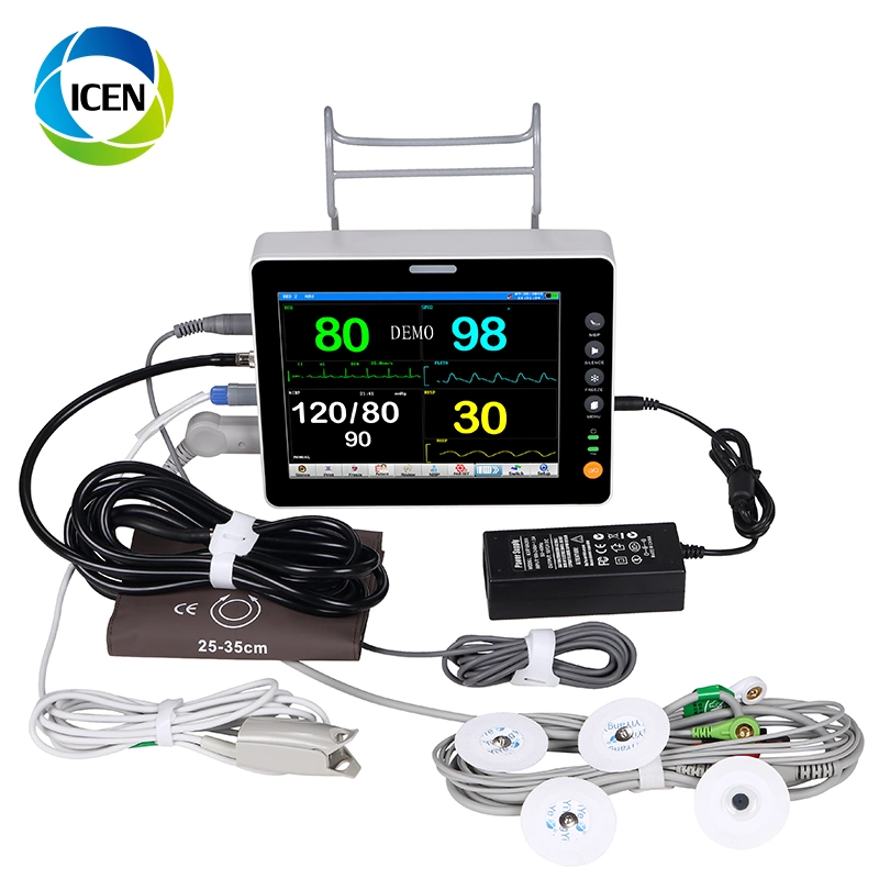 in-C004-1 CE Approved 8 Inch Color Screen Multi-Parameters Diagnosis Vital Signs Monitor ECG Patient Monitor