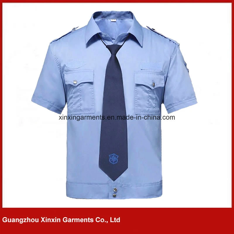 OEM Summer Blue Security Guard Uniform Military Police Uniform Work Wear Factory (W535)