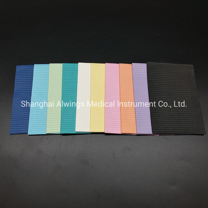 Wood Pulp Polyethylene Film Dental Disposable Bibs Patient Bibs High Absorbency