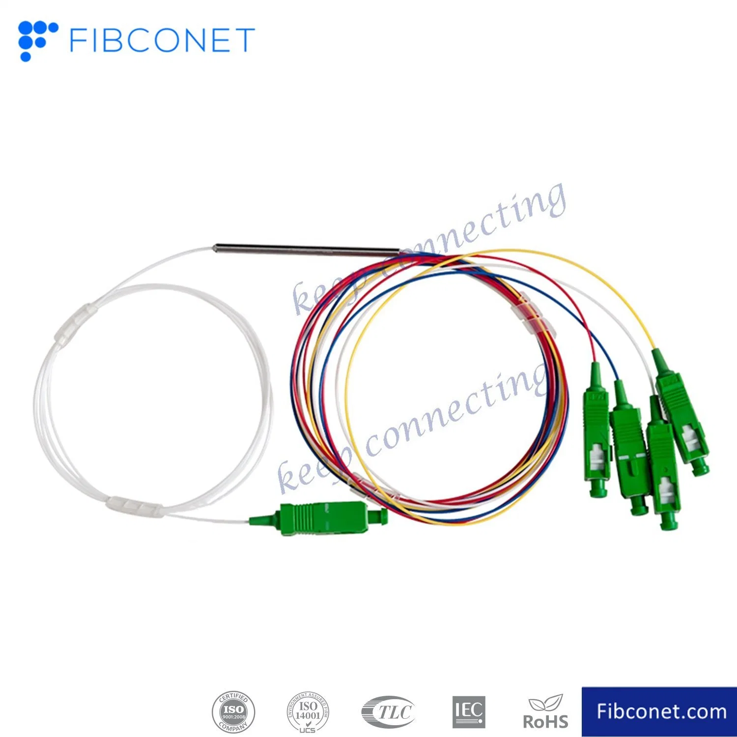FTTH 1X4 Sc/FC APC/Upc Optical Steel Tube Fiber Optic Fbt Coupler