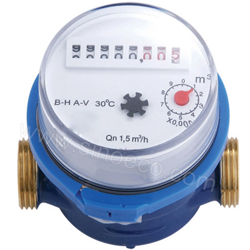 LXSC-D3 Single Jet Dry Type Vane Wheel 80mm Length Water Meter