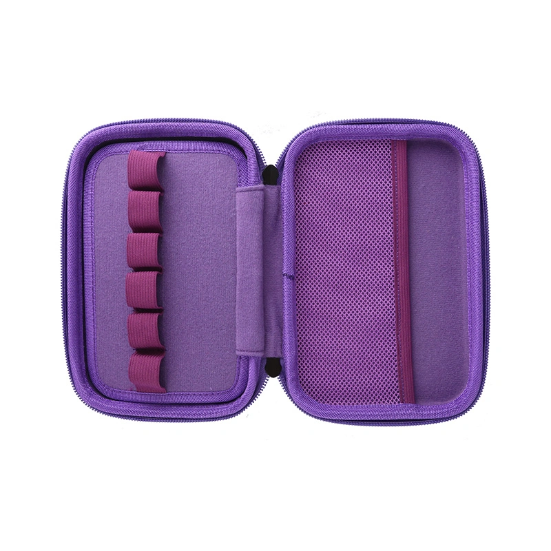 Rouleau de voyage personnalisé bouteilles d'huiles Organiseur sac de transport rigide petit EVA Essential Oil case Aroma Essential Oils cases stockage