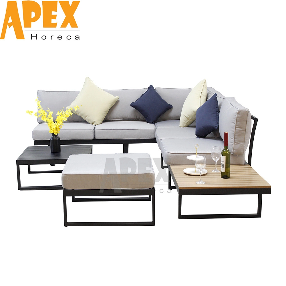 Outdoor Modernes Wohnzimmer Möbel Set Garten Samt Luxus Sofa