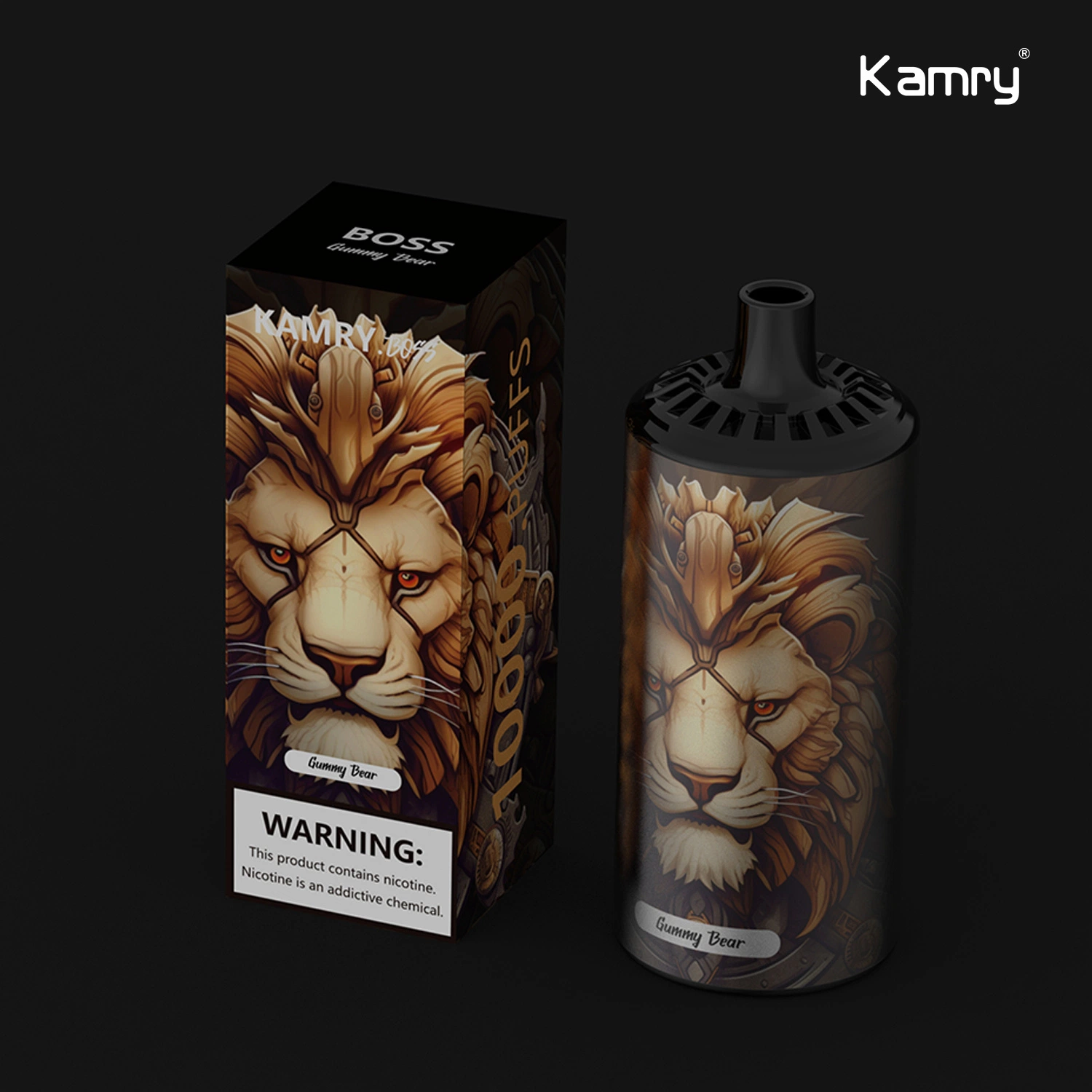 20ml Kamry Boss 10000 Puffs Two Types of Resistance Values Mecha Engine Cool Pattern Sticker Delicious and Breathable Disposable/Chargeable Vape