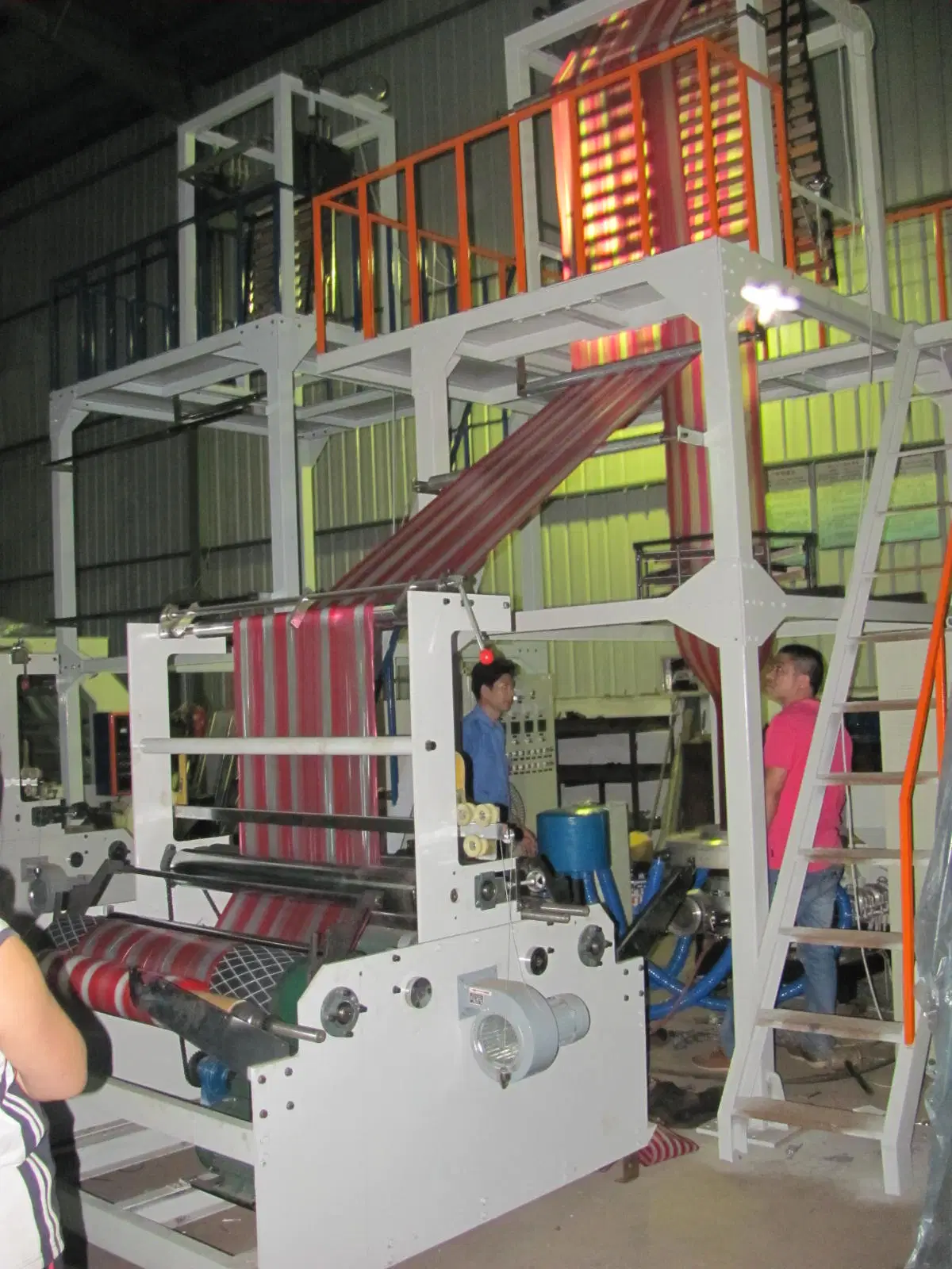 High quality/High cost performance Double Color Strip Film Blowing Machine