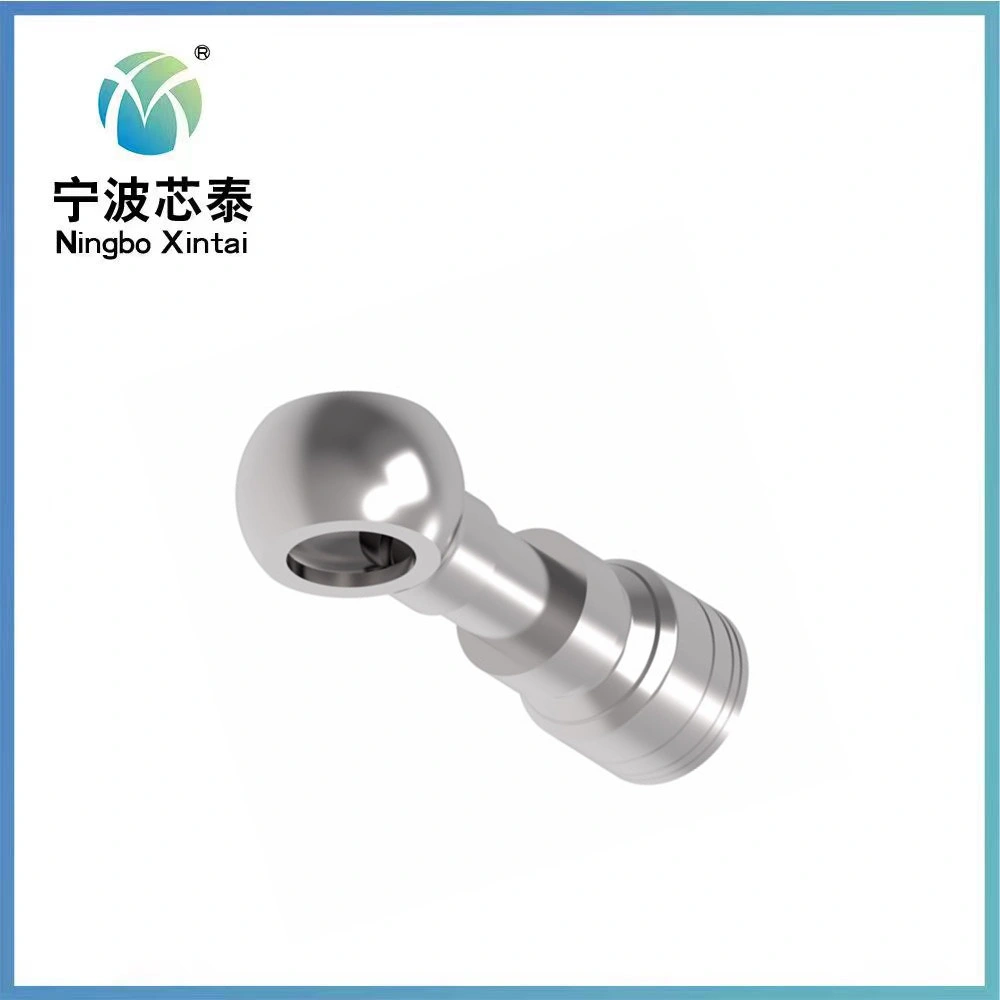 Auto and Motorcycle Galvanized Crimp Style Hydraulic Banjo Fitting Female Brake Hose Fitting for Brake Hose Assembly