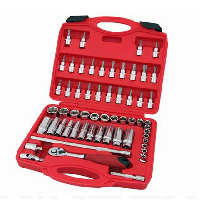 Kinbox 34PCS 1/2"Dr. Socket Wrench Set Hard Carry Case