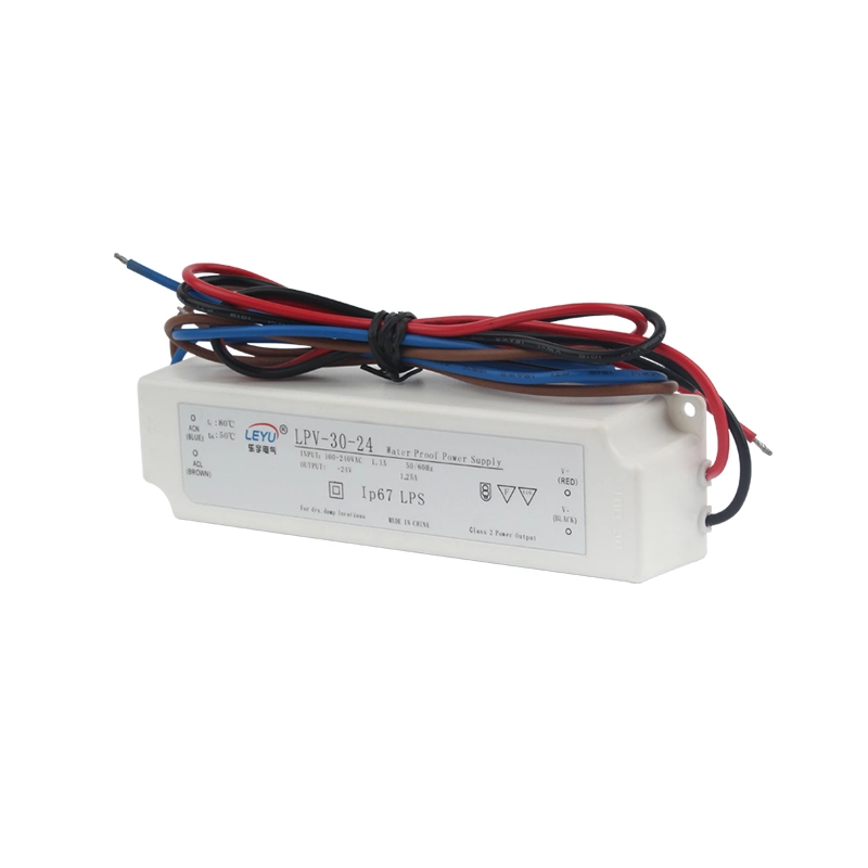 12V 24V Single Output Waterproof IP67 30W LED Driver Power Supply