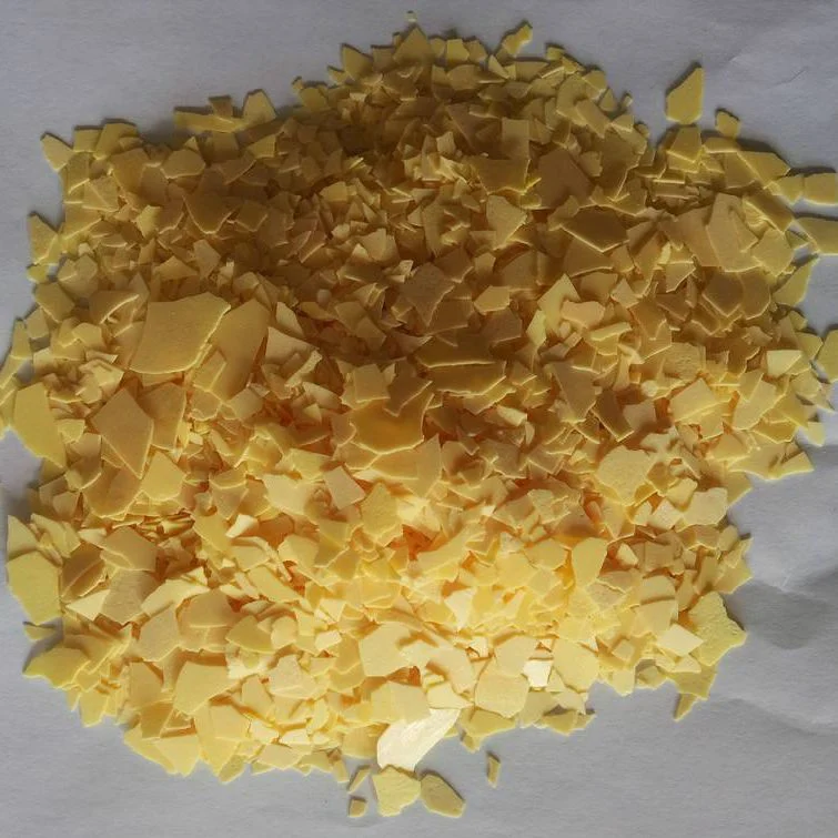 Salida de fábrica NaHS Flake Amarillo Hidrosulfuro de sodio sólido Hidrosulfuro de sodio 70%