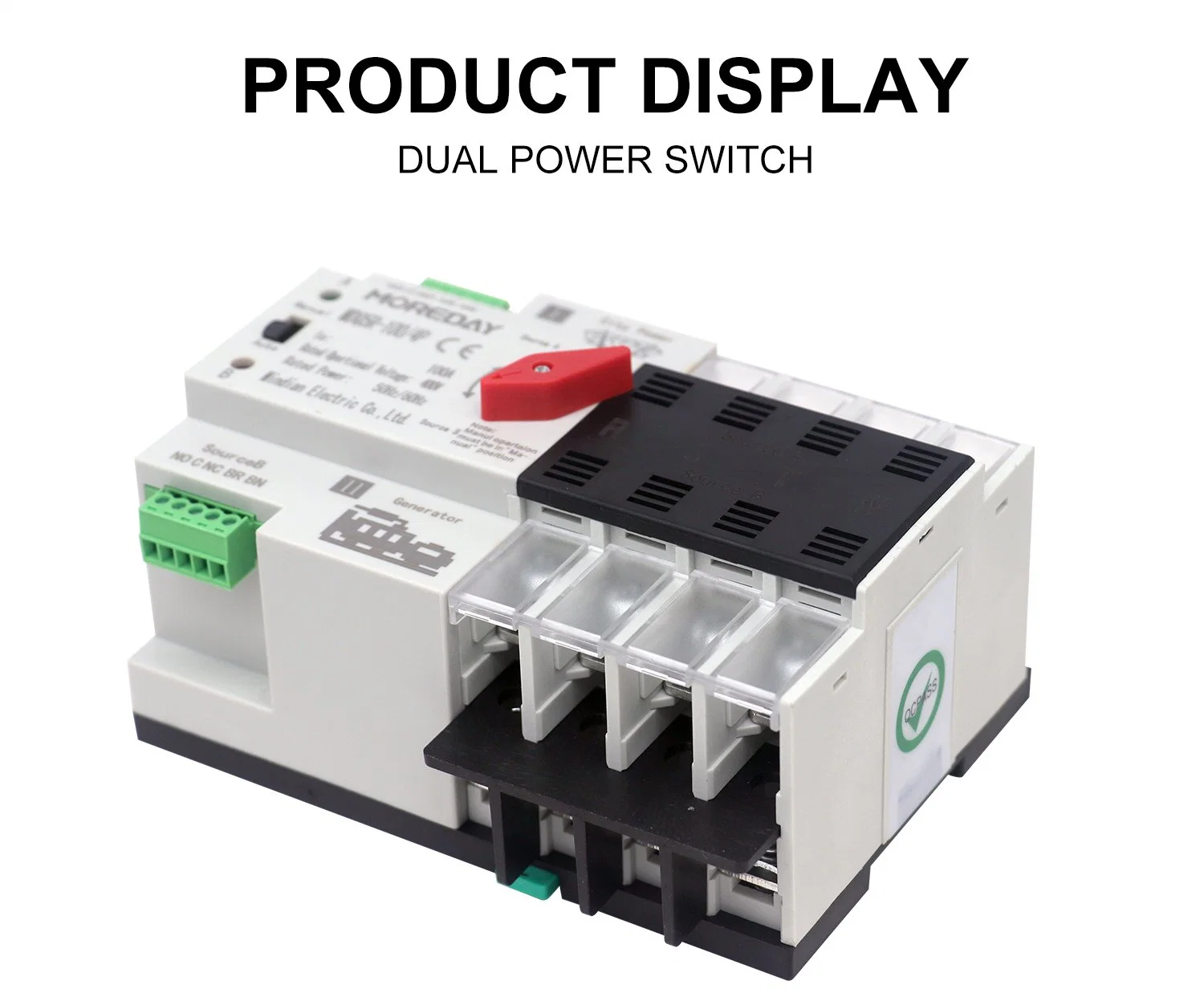 Solar/Generator Automatic Changeover Switch, Electric Automatic Transfer Switch, ATS Switch Automatic Transfer DIN Rail