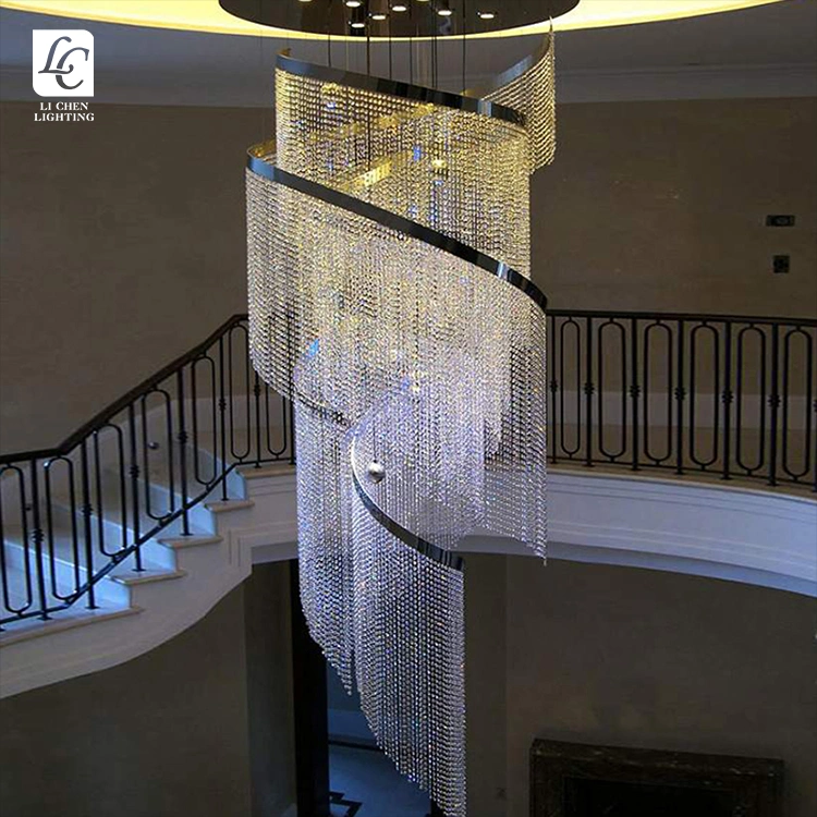 Modern Hotel Lobby Villa Decoration Large Project LED Crystal Ceilinglamp