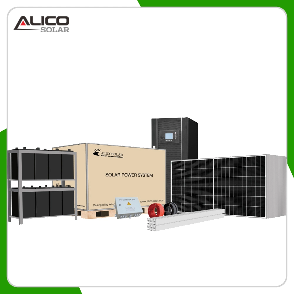 Fuera de la cuadrícula de 20 Kw a 1 MW Sistema de energía solar híbrida de 20kw Planta de Energía Solar Kit solar de 1MW