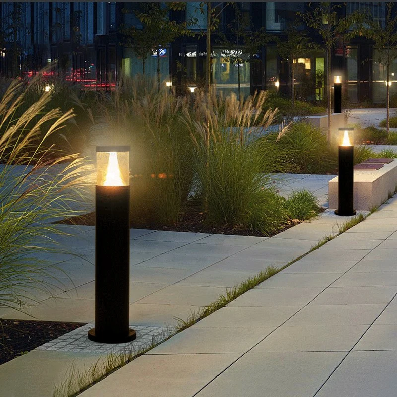 IP65 Waterproof Patio Driveway Courtyard Aluminum PC Bollard Light