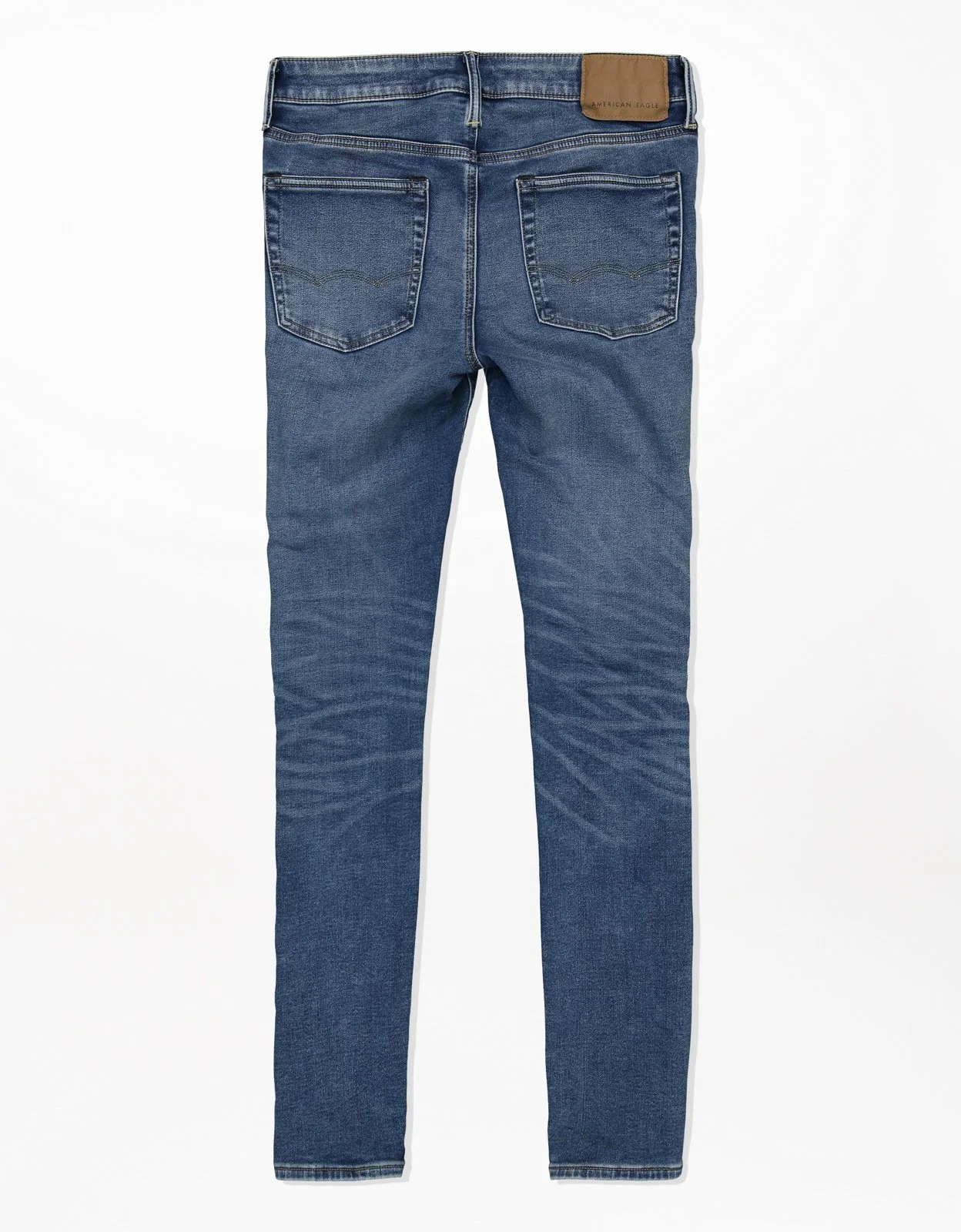 Unbelievable MID Blue Color Full Length High Stretch Mens Slim Denim Jeans