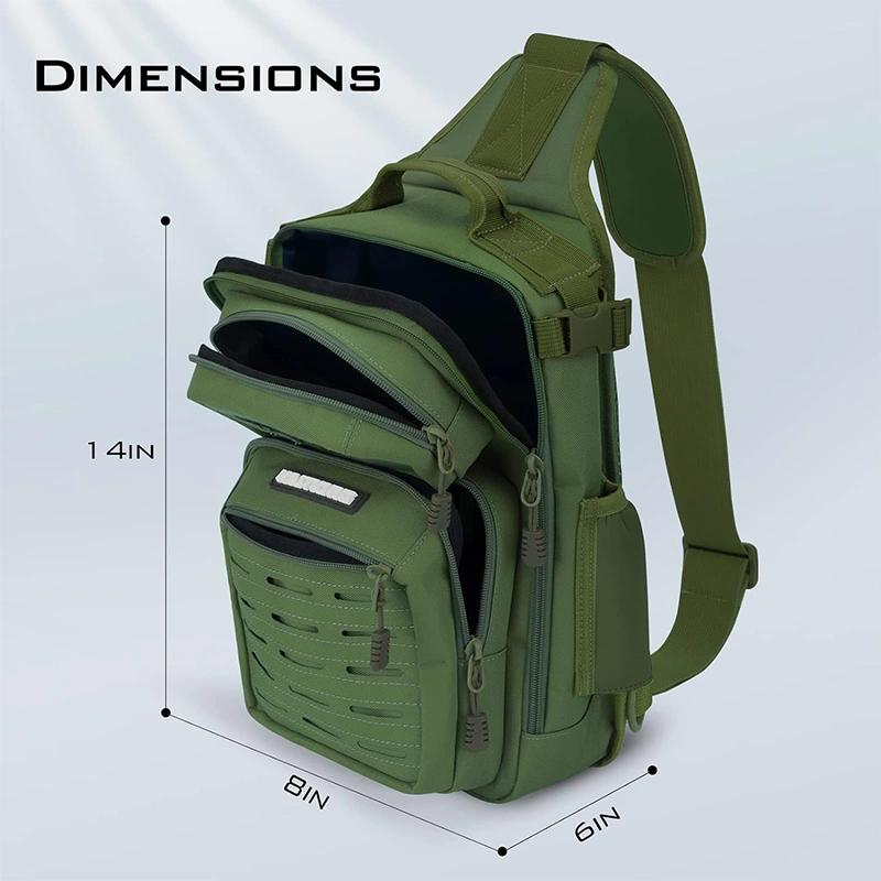 Lightweight Tactical Fishing Backpack Sling Tool Bag Tackle Storage Bag for Fishing Hiking Hunting Camping