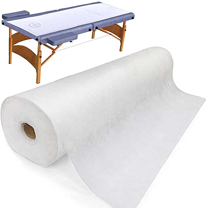 Disposable Massage Table Sheet Roll Waterproof and Oil Proof SPA Bed Sheets Non-Woven Fabric Lash Bed Cover White