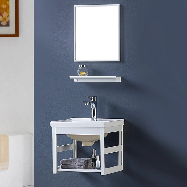 Factory Directly Bathroom Furniture Wall Mounted Cabinet Mirror Cabinet Waterproof Bathroom Aluminum Cabinet Vanity Set