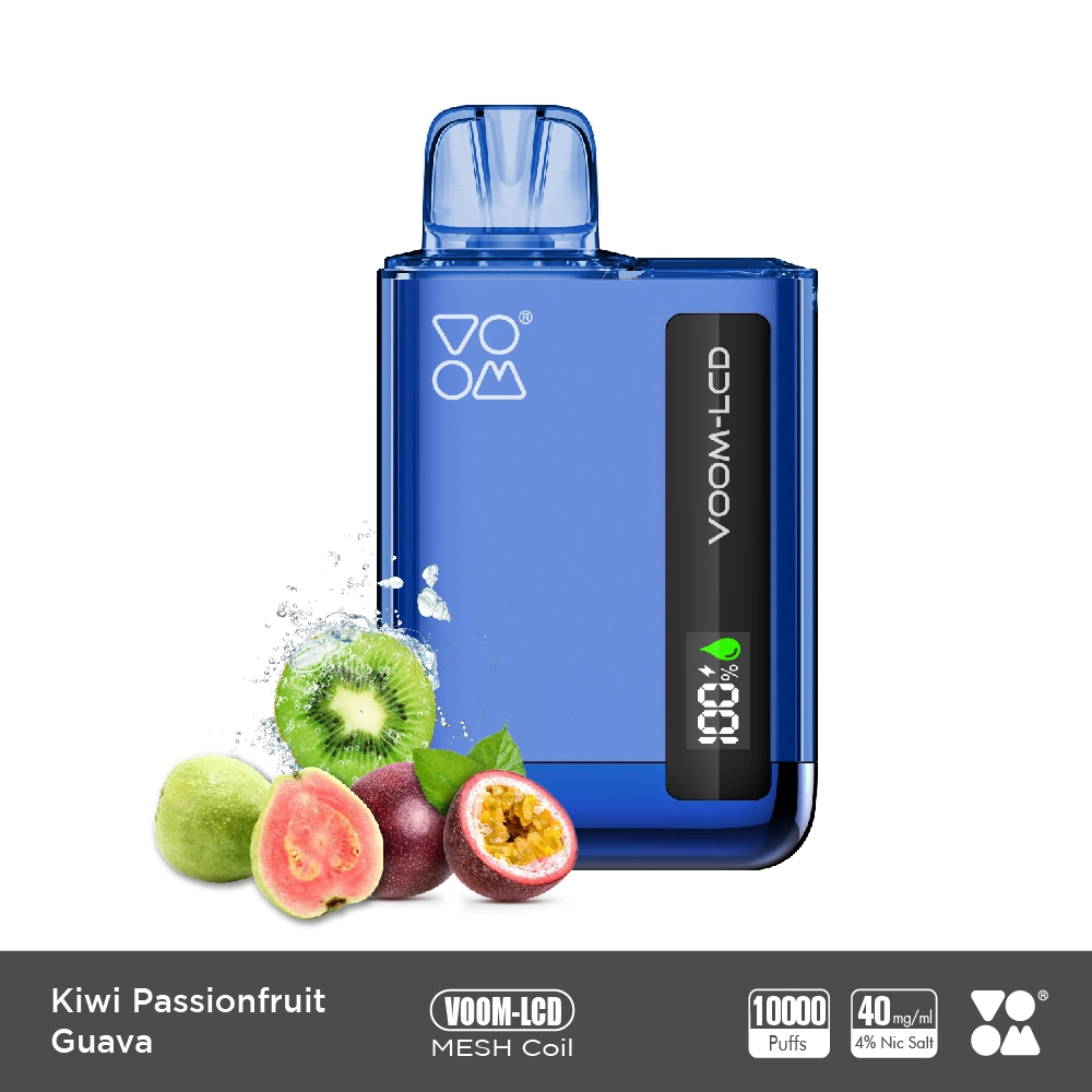 Caneta de vaporizador personalizada Vape com ecrã LCD de venda directa de fábrica, 20 ml Voom 10000 puffs Atacado e cigarro