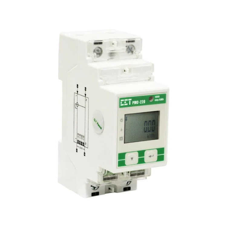 PMC-220 en carril DIN de 35mm a la Clase 0.5 Monofásico Self-Powered Medidor Multifunción para la medición de potencia con RS-485 Modbus RTU