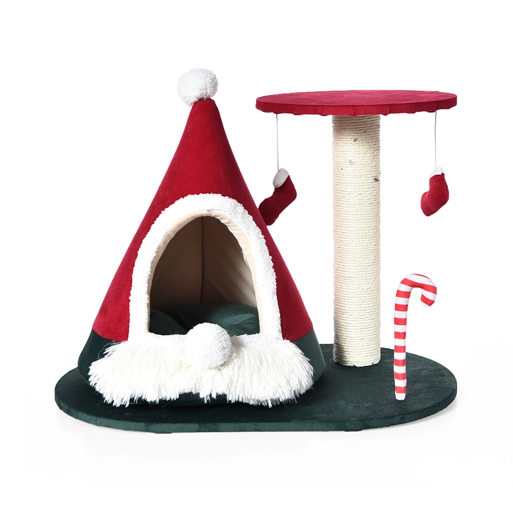 Explodes Light Luxury Pets to Attract Fun Christmas Tree Cat Climbing Tree with Removable Bed