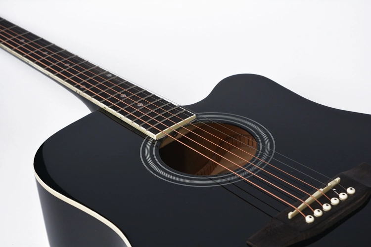 Colorful Black Color Acoustic Guitar for Practice Student's Guitar High quality/High cost performance 