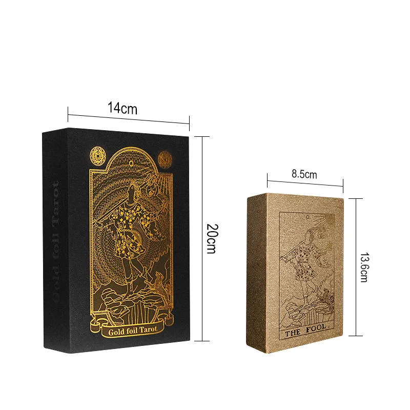 Lámina de oro Tarot Logotipo personalizado Imprimir impermeable de PVC Poker Naipes