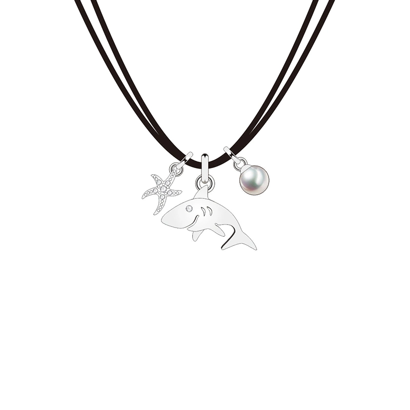 La serie Ocean Starfish Dolphin Juego de joyas de plata