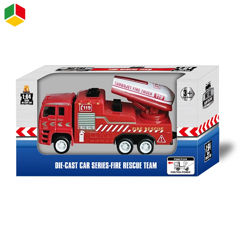Veículos de combate a incêndios em metal fundido QS 1/36 com 4 Pack Mini conjunto de veículos Fireman Race Car Truck Model Toys for Oferta para criança