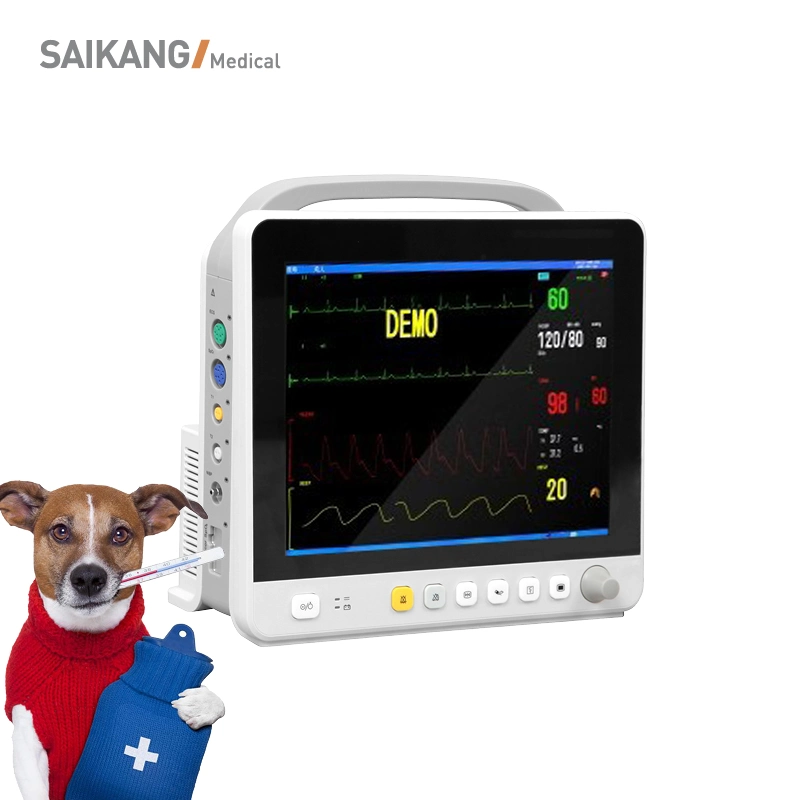 Sk-Vm01 Saikang Veterinary Anaesthetic Multiparameter Monitoring Pressure Veterinary Patient Monitor