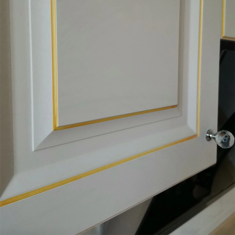 Linha branca de luxo - móveis baratos em PVC MDF White Kitchen Cabinet