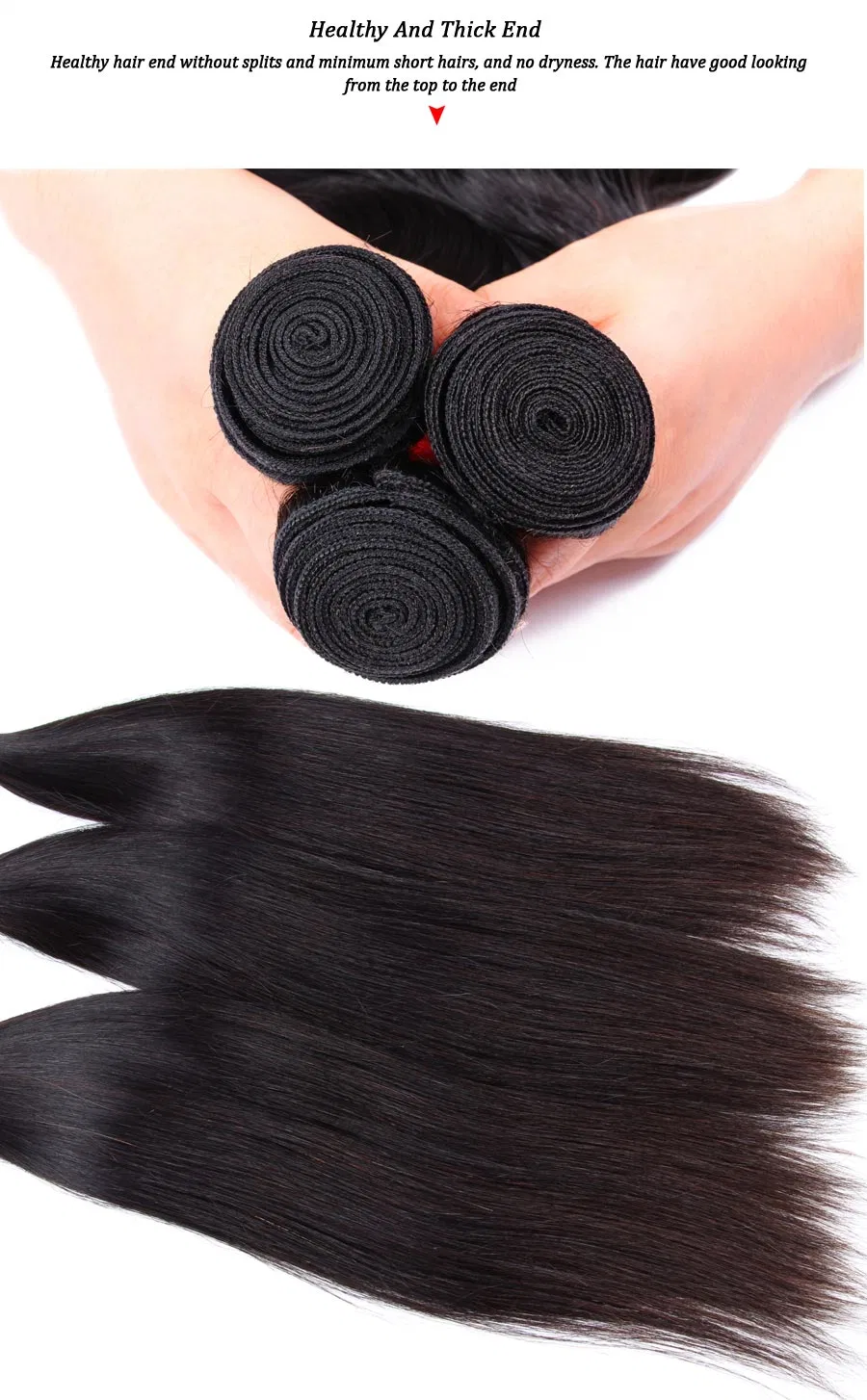 Natural Color Straight Brazilian Remy Human Hair Weave Virgin Human Hair Weft