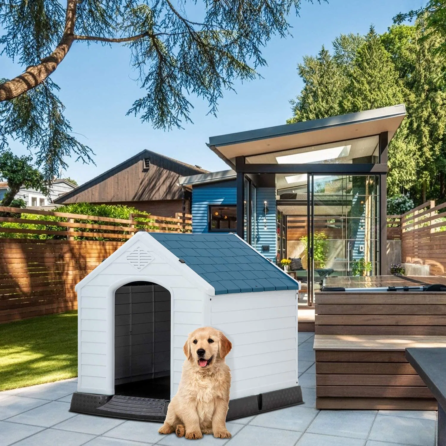 28inch Large Dog House Water Resistant for Small Medium Large Dogs